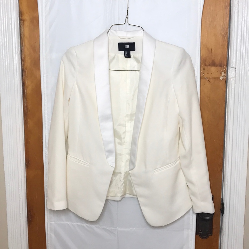 Ivory and White Blazer